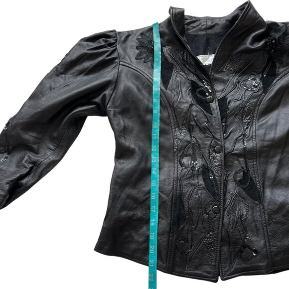 Vintage 80s leather jacket - Picture 10 of 12